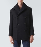 Gucci Web Stripe double-breasted wool peacoat