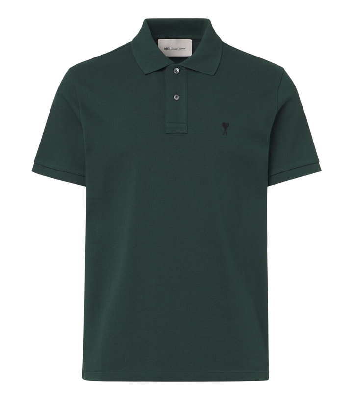 Photo: Ami Paris Ami De Cœur cotton piqué polo shirt