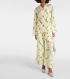 Burberry Floral silk poplin pajama shirt