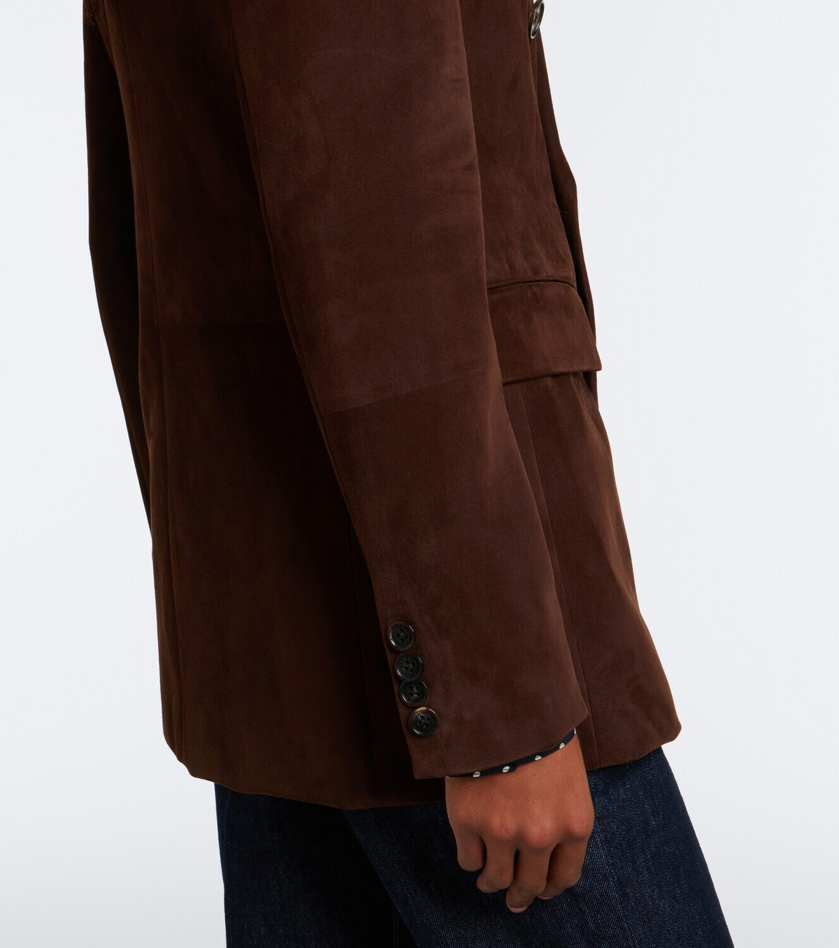 Ralph Lauren Collection Ramona double-breasted suede blazer