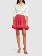 LANVIN - Ruffled Charmeuse Mini Skirt