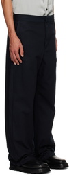 Jil Sander Navy Compact Washed Trousers