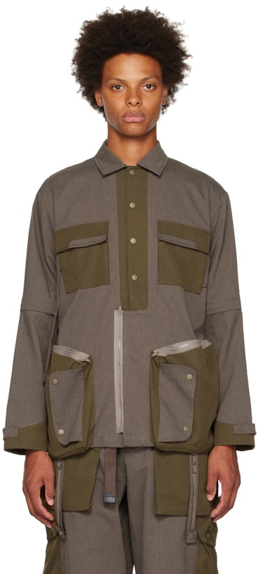 Photo: Archival Reinvent Brown Detachable Sleeve Jacket
