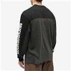 Neighborhood Men's Long Sleeve Bicolour T-Shirt in Black/Charcoal