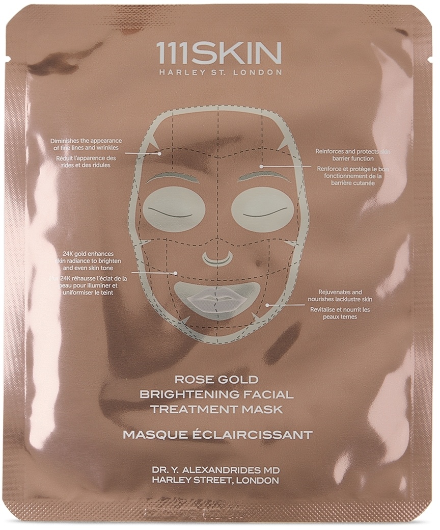 111 Skin Rose Gold Brightening Facial Treatment Mask – Fragrance-Free, 6 mL