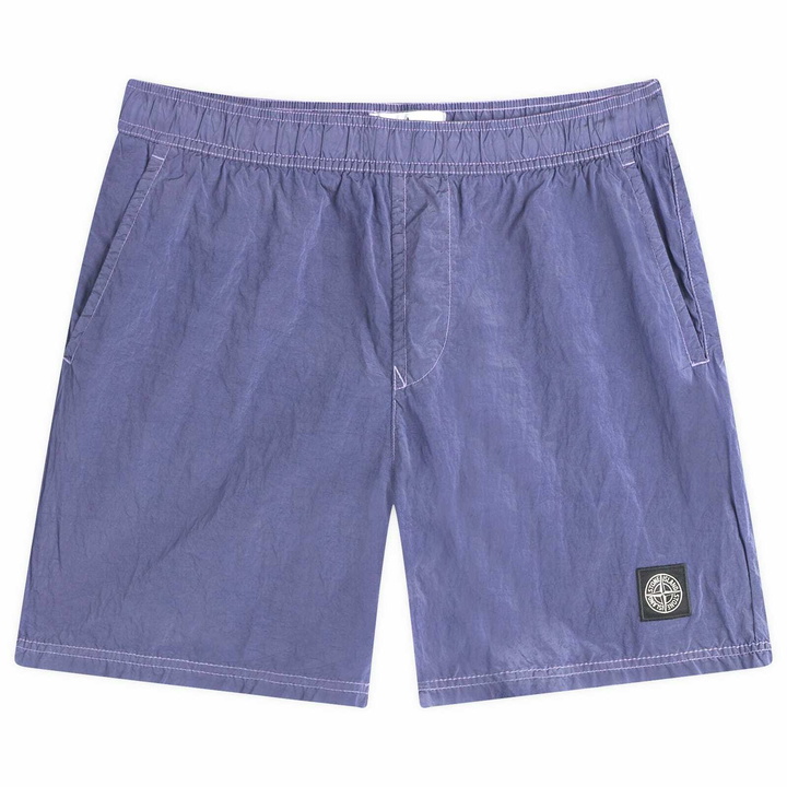 Photo: Stone Island Men's Nylon Metal ECONYL Swim Shorts in Lavender
