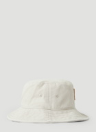 Face Patch Bucket Hat in Cream
