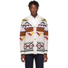 Kenzo Ecru Peruvian Fair Isle Cardigan