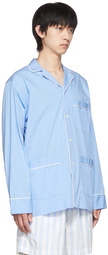 Tekla Blue Organic Cotton Pyjama Shirt