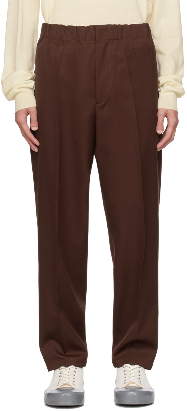 Jil Sander Brown Tapered Trousers Jil Sander