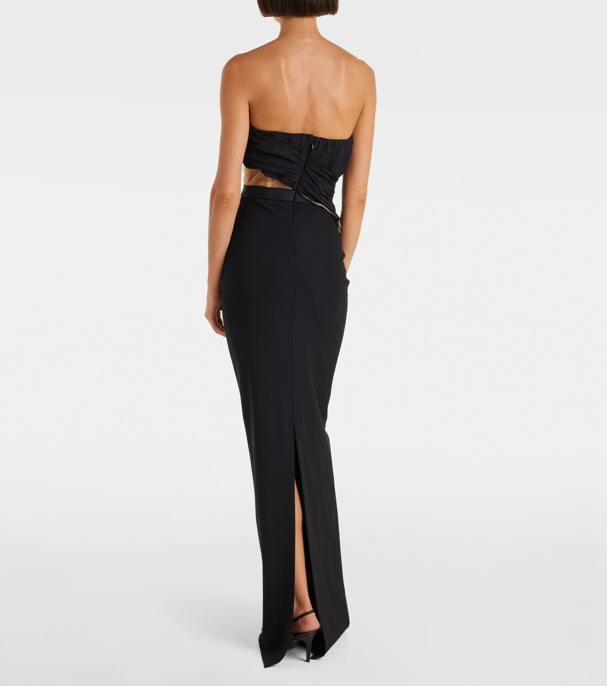 Nensi Dojaka Cutout strapless gown