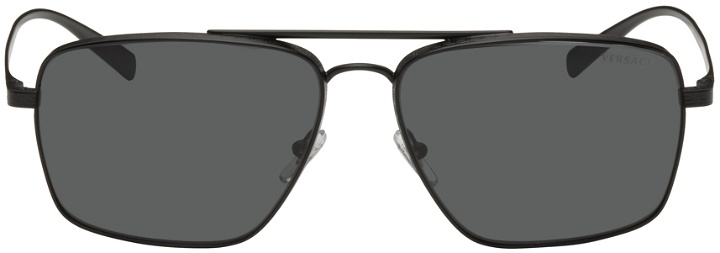 Photo: Versace Black Greca Deep Profile Sunglasses