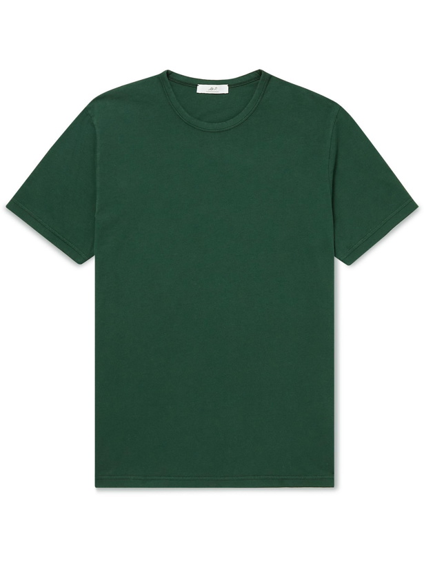 Photo: Mr P. - Garment-Dyed Organic Cotton-Jersey T-Shirt - Green