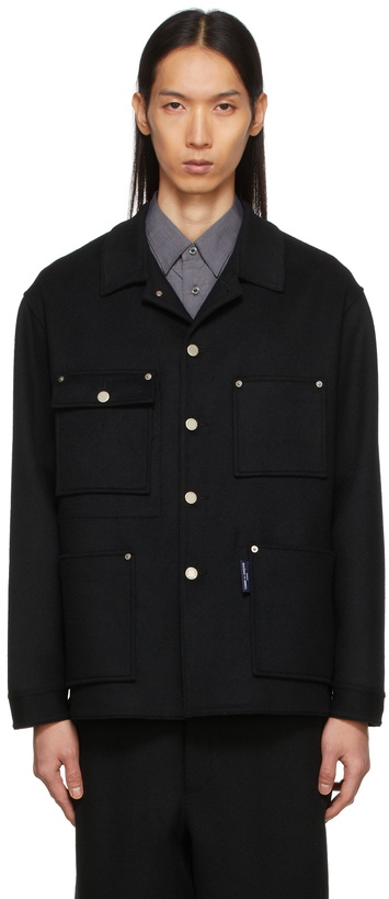 Photo: Comme des Garçons Homme Black Wool Double Face Jacket