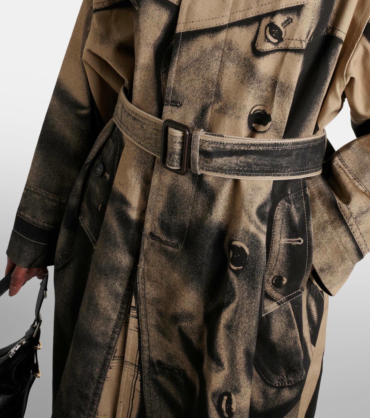 Jean Paul Gaultier Printed oversized cotton trench coat Jean Paul