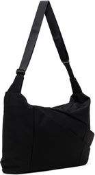 YOHJI YAMAMOTO Black Wool Gabardine Nylon Tape Tuck Bag