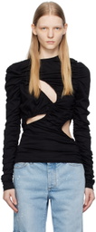 Marques Almeida Black Cutout Long Sleeve T-Shirt