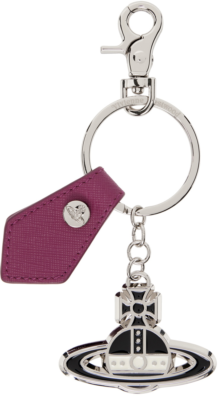 キーホルダー・キーリング VIVIENNE WESTWOOD HAMMERED ORB SILVER 5FT1927 Vivienne Westwood Silver Hammered Orb Keychain Vivienne Westwood