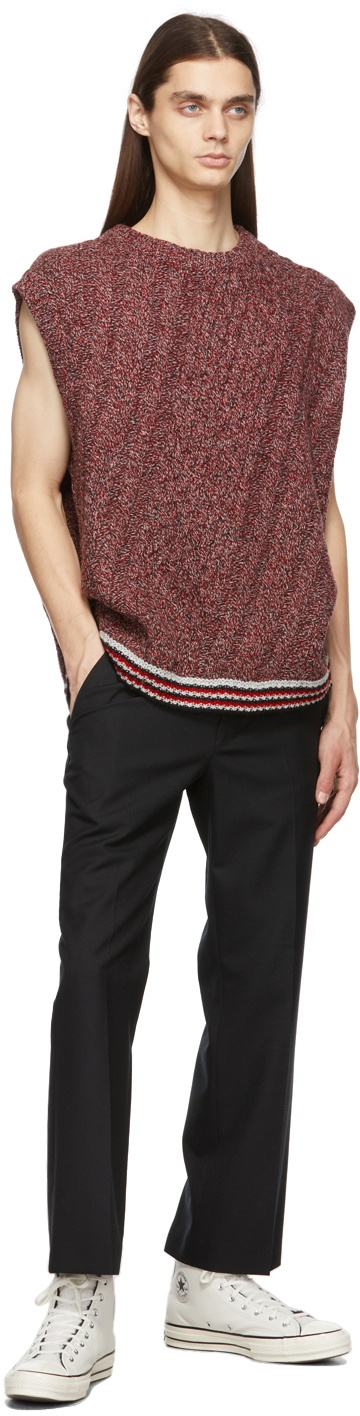 NOMA t.d. Red Cable Knit Twisted Vest