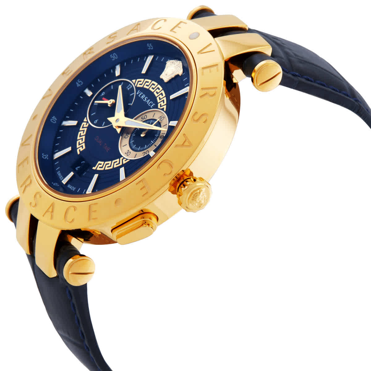 Versace V-Race Quartz Blue Dial Mens Watch VEBV00219