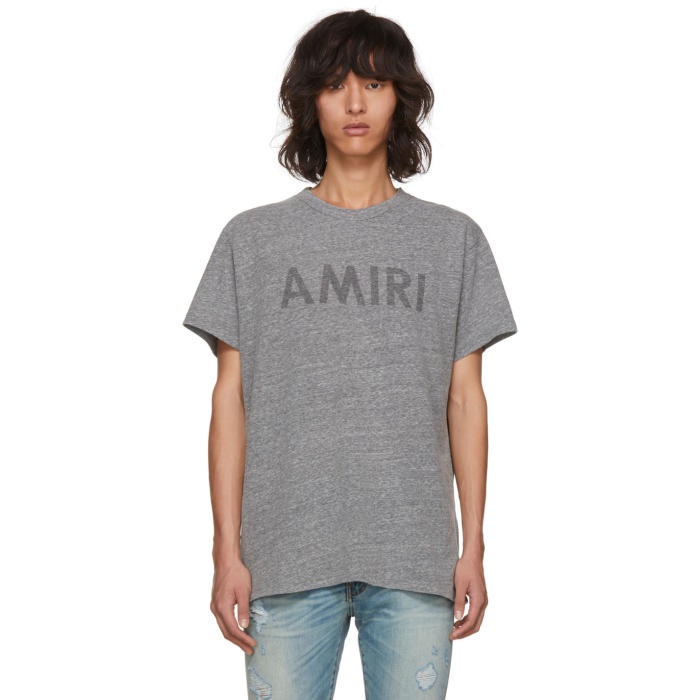 Photo: Amiri Grey Logo T-Shirt 