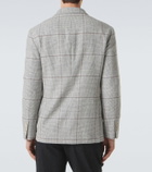 Brunello Cucinelli Checked silk, wool, and cashmere blazer