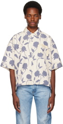 Jacquemus Off-White & Navy Le Chouchou 'La Chemise Disgreghi' Shirt