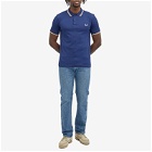 Fred Perry Men's Twin Tipped Polo Shirt in French Navy/Ice Cream
