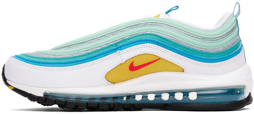 Nike White & Blue Air Max 97 Sneakers Nike