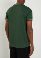 Fred Perry Twin Tipped Logo Cotton T-shirt Dark Green