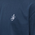 JW Anderson Men's Swirl Logo T-Shirt in Navy