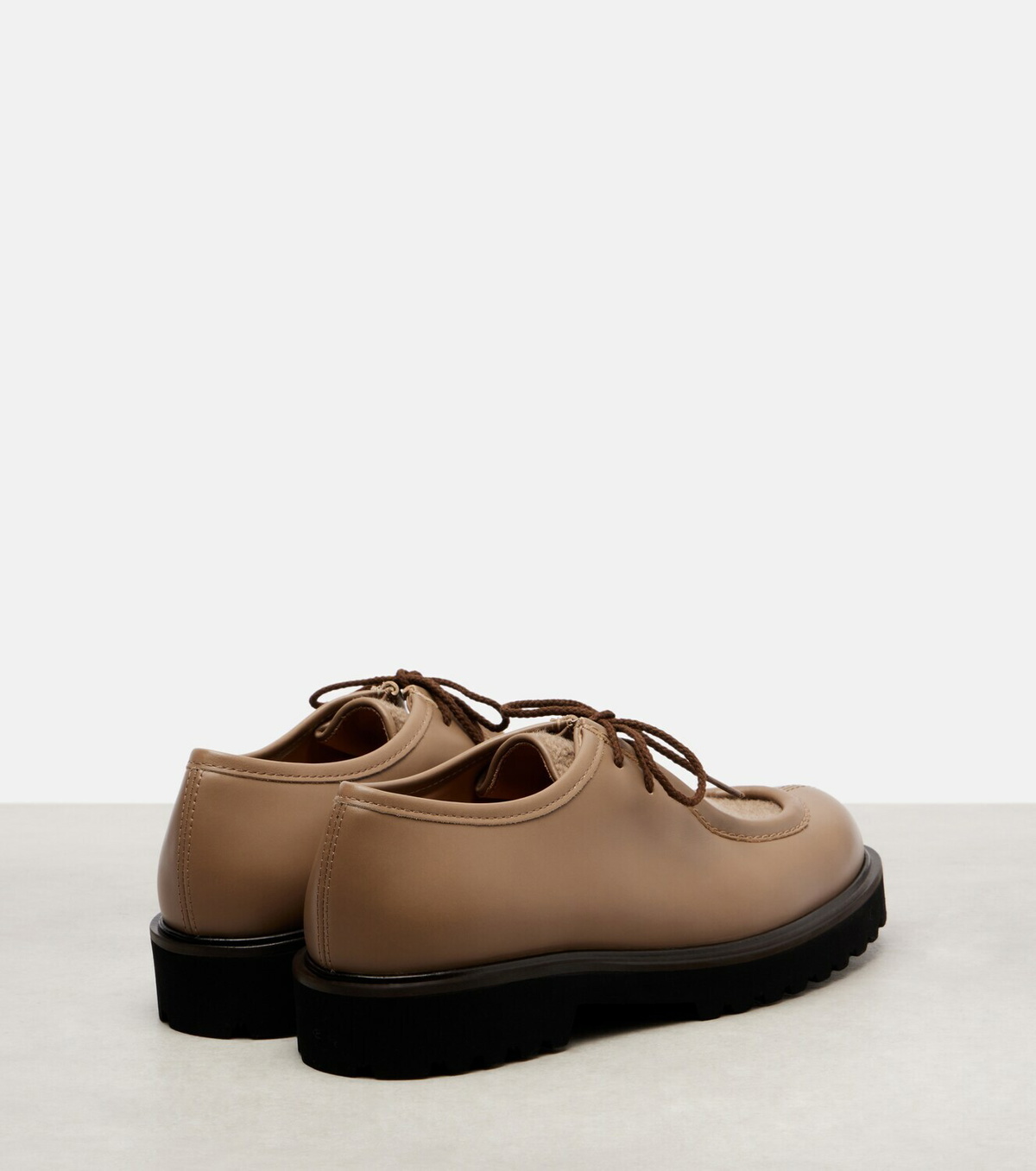 Max Mara Track leather loafers