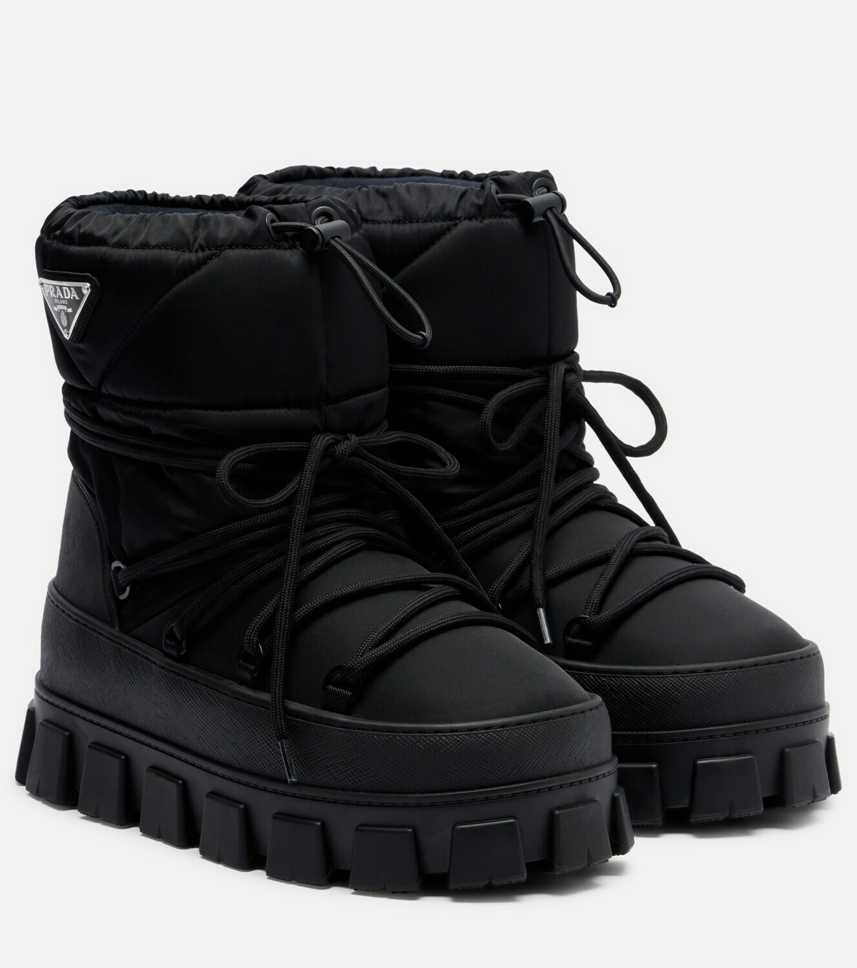 Prada Re-Nylon gabardine snow boots