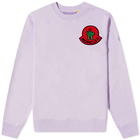 Moncler Men's Genius 1952 Large Logo Patch Crew Sweat in Pink