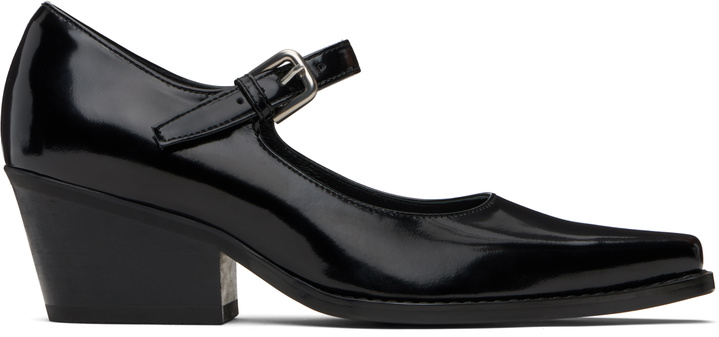 Photo: OPEN YY Black Western Mary Jane Heels