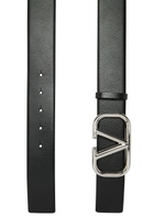 Valentino VLogo Leather Belt Black