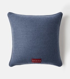 Gucci GG jacquard wool and cashmere cushion