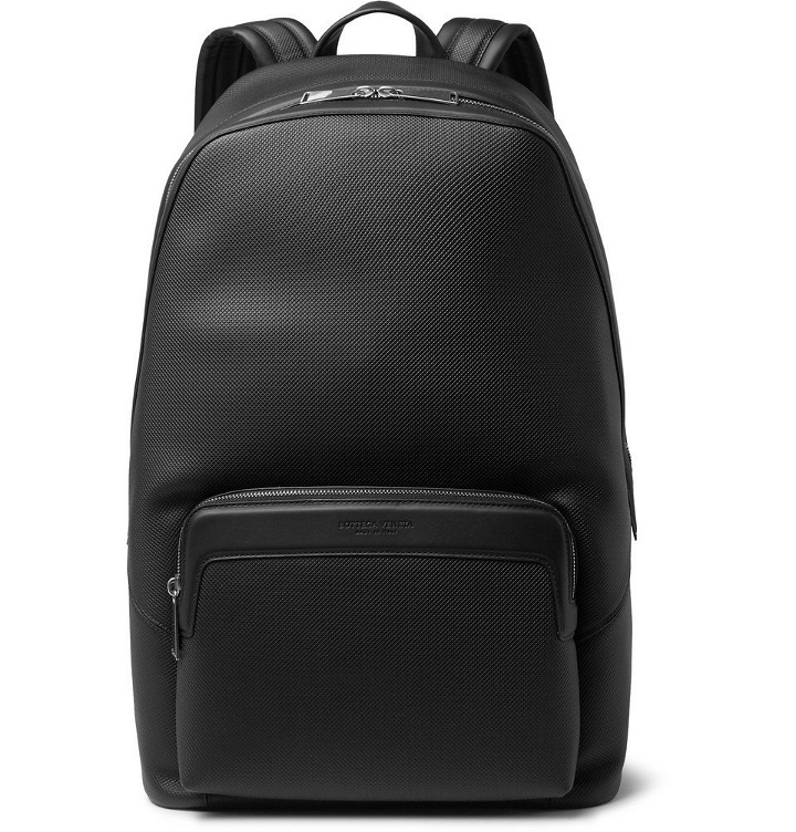 Photo: Bottega Veneta - Marco Polo Textured-Leather Backpack - Black