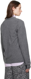 Comme des Garçons Shirt Gray Y-Neck Cardigan