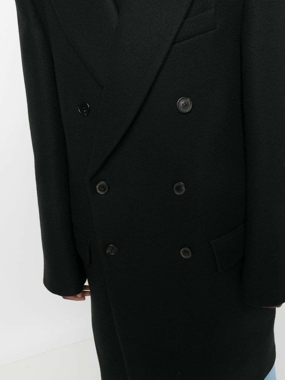 WARDROBE.NYC X Hailey Bieber Black Wool Coat