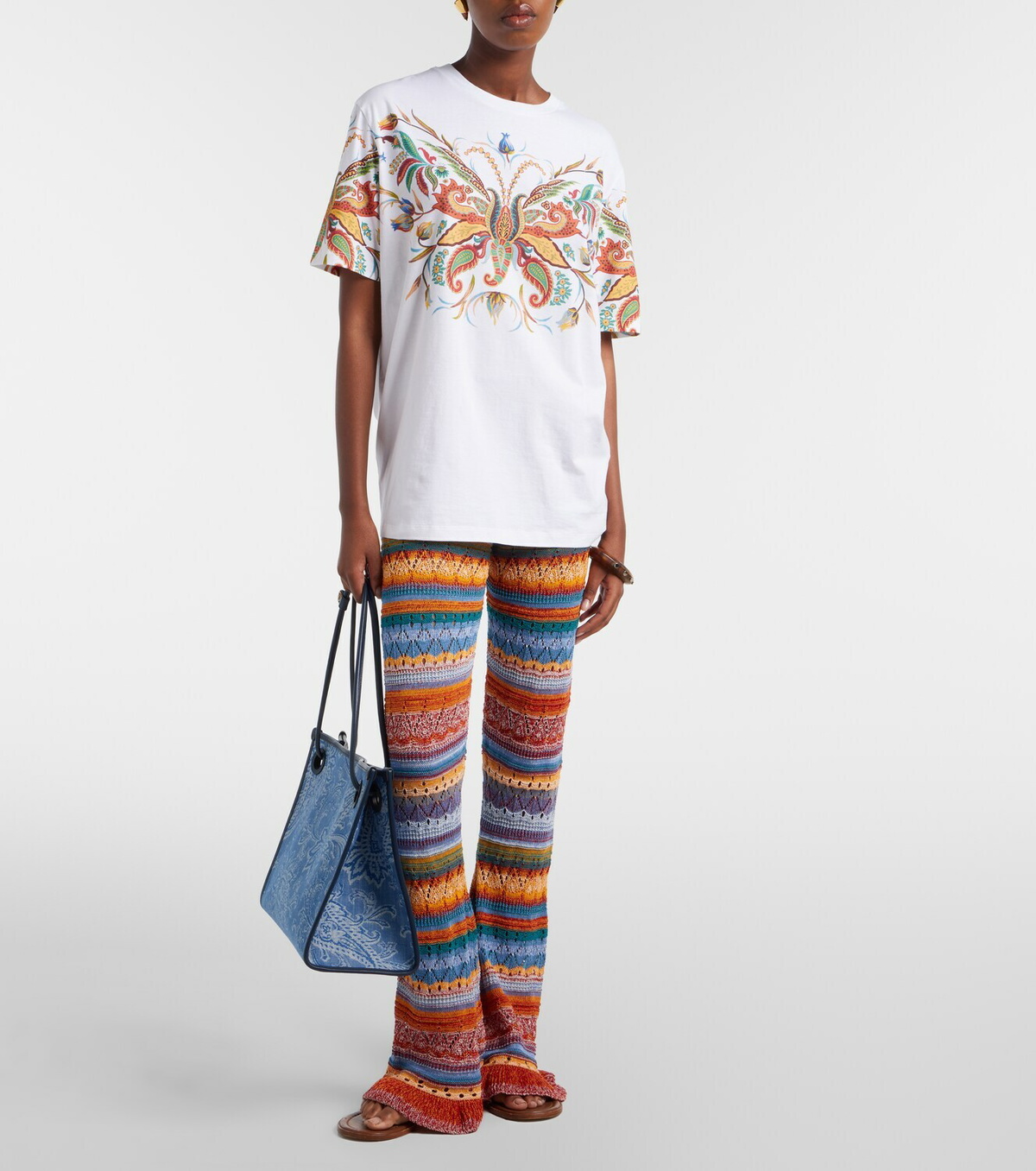 Etro Printed cotton jersey T-shirt