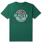 Hartford - Glacier Printed Cotton-Jersey T-Shirt - Green
