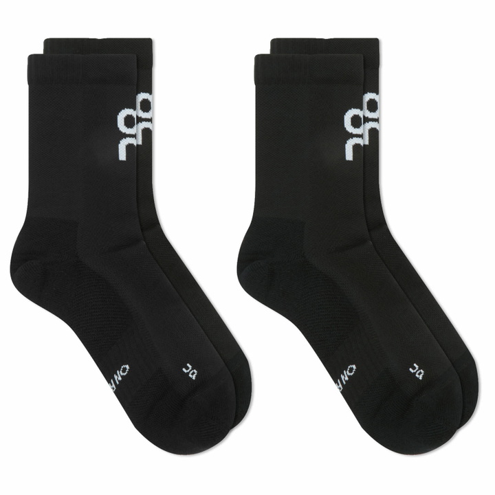 Photo: ON Core Run Sock High 2P in Black