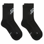 ON Core Run Sock High 2P in Black