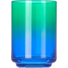 Lateral Objects Green and Blue Mykonos Gradient Glass