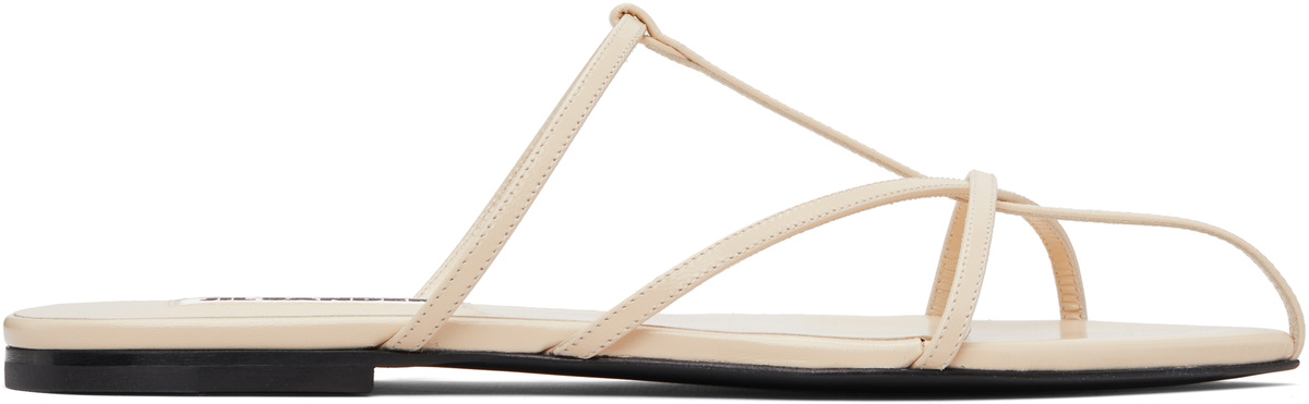 Jil Sander Off-White Cage Flat Sandals