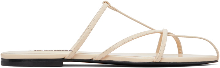 Photo: Jil Sander Off-White Cage Flat Sandals