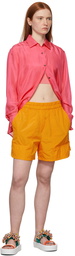 Dries Van Noten Orange Pool Shorts