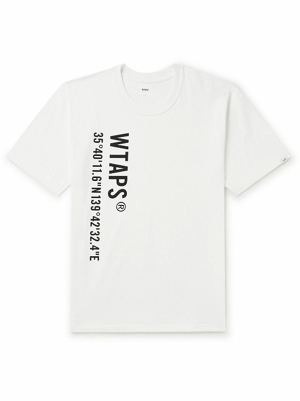 Photo: WTAPS - GPS Logo-Print Cotton-Jersey T-Shirt - White