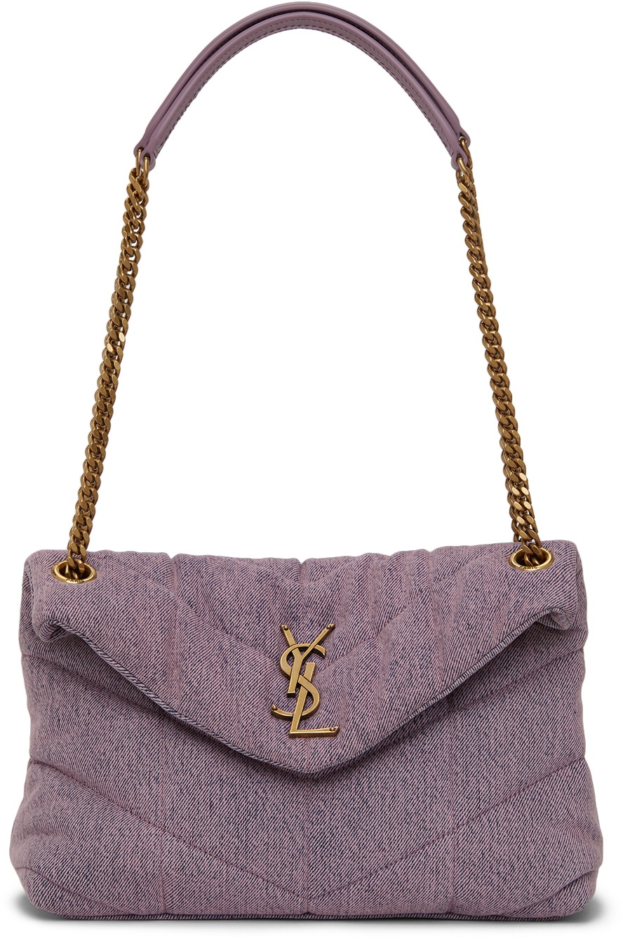 Saint Laurent Purple Small Puffer Shoulder Bag Saint Laurent